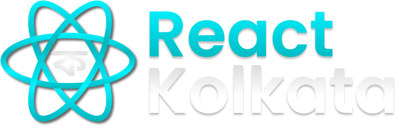 React Kolkata Full Lockup on Dark